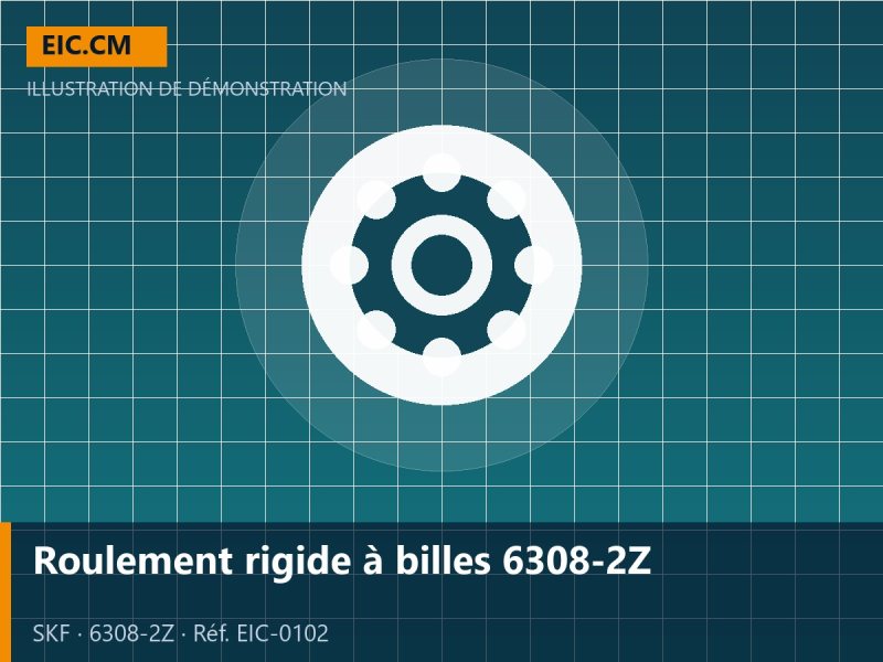 Roulement rigide à billes 6308-2Z