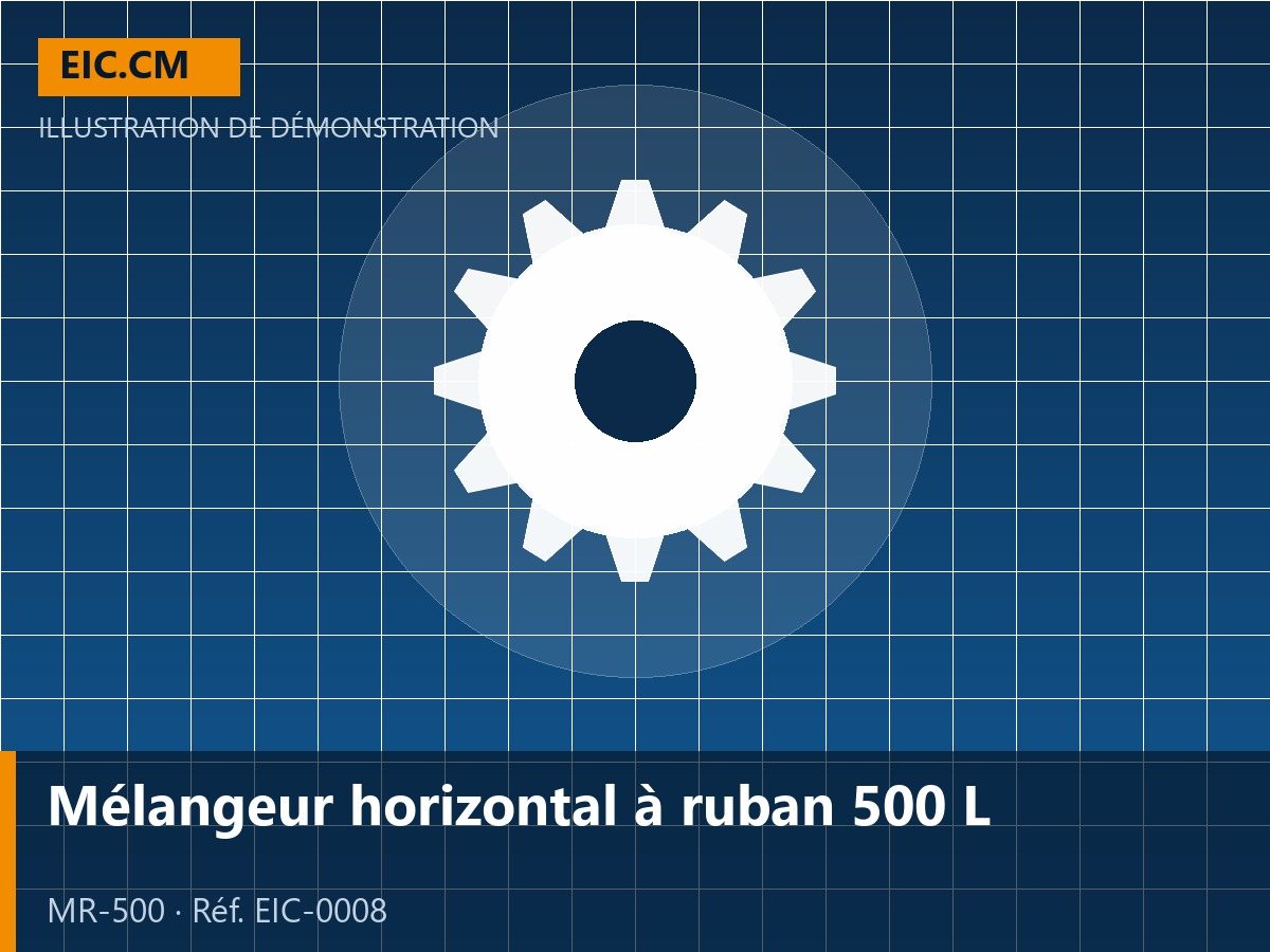 Mélangeur horizontal à ruban 500 L