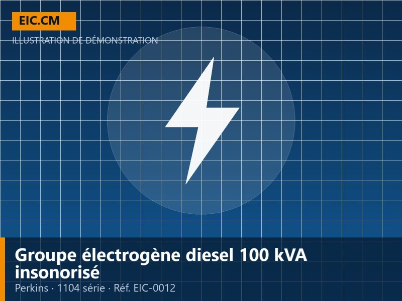 Groupe électrogène diesel 100 kVA insonorisé